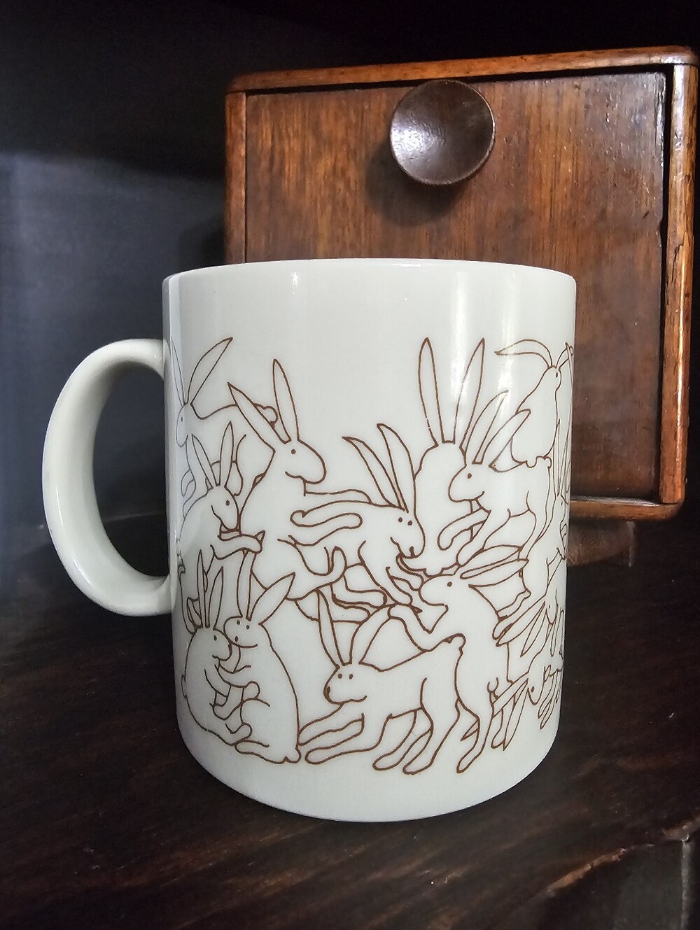 Vintage Naughty Bunny Coffee Mug